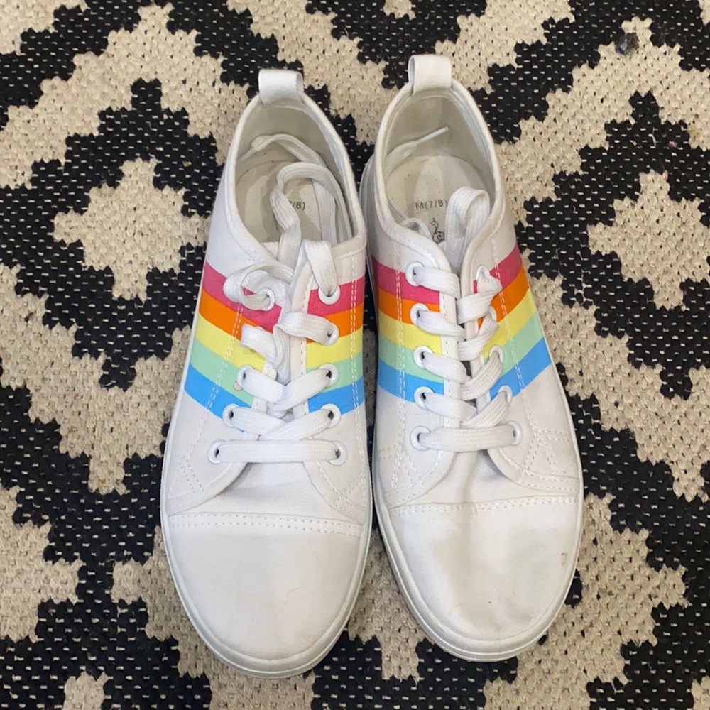 White rainbow shoe